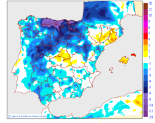 Variation des temp�ratures minimales par rapport au jour pr�c�dent