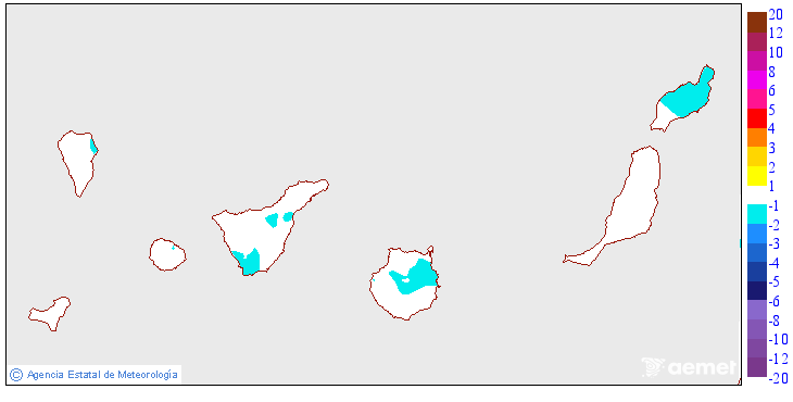 Variaci� de les temperatures m�ximes respecte al dia anterior