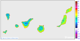Maximum temperatures for the day after tomorrow in the Canary Islands