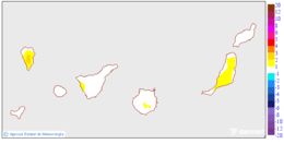Minimum temperatures variation regarding the day before