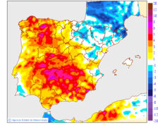 Variaci� de les temperatures m�nimes respecte al dia anterior