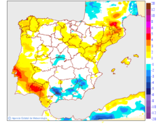 Variaci� de les temperatures m�ximes respecte al dia anterior