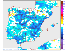 Variation des temp�ratures minimales par rapport au jour pr�c�dent