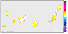 Variaci�n de las temperaturas m�nimas respecto al d�a anterior