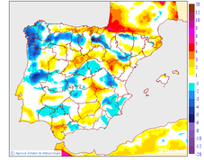 Variation des temp�ratures maximales par rapport au jour pr�c�dent
