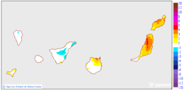 Variaci�n de las temperaturas m�nimas respecto al d�a anterior