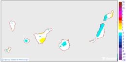 Variaci�n de las temperaturas m�ximas respecto al d�a anterior