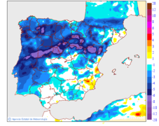 Variaci�n de las temperaturas m�nimas respecto al d�a anterior