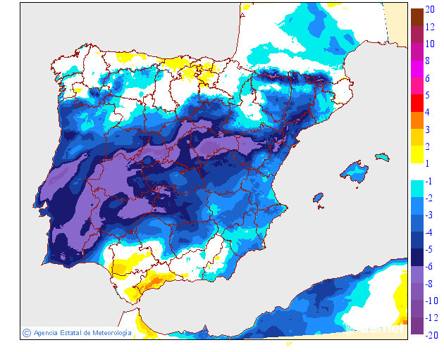 Variaci� de les temperatures m�ximes respecte al dia anterior