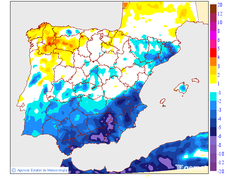 Variaci� de les temperatures m�nimes respecte al dia anterior