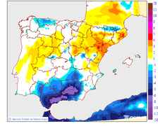 Variaci� de les temperatures m�ximes respecte al dia anterior