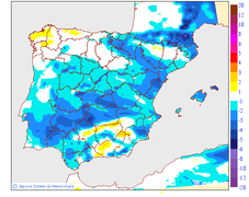 Variaci�n das temperaturas m�ximas respecto ao d�a anterior