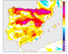 Tenperatura maximoen aldaketa aurreko egunarekiko