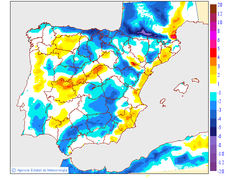 Variaci�n das temperaturas m�ximas respecto ao d�a anterior