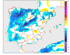 Variaci�n de las temperaturas m�ximas respecto al d�a anterior