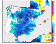 Tenperatura maximoen aldaketa aurreko egunarekiko