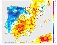 Variation des temp�ratures minimales par rapport au jour pr�c�dent