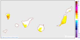 Variaci� de les temperatures m�nimes respecte al dia anterior