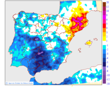 Variaci� de les temperatures m�nimes respecte al dia anterior
