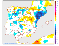 Variaci�n de las temperaturas m�ximas respecto al d�a anterior