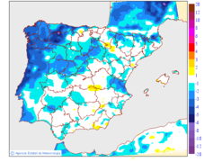 Variaci� de les temperatures m�nimes respecte al dia anterior