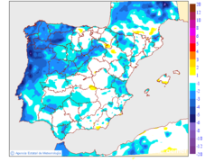 Variaci�n de las temperaturas m�nimas respecto al d�a anterior