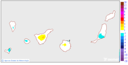 Variaci�n de las temperaturas m�nimas respecto al d�a anterior