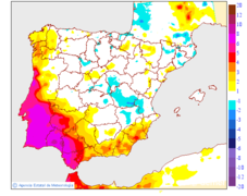 Variaci� de les temperatures m�nimes respecte al dia anterior