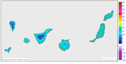 Minimum temperatures for the day after tomorrow in the Canary Islands