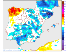 Variaci� de les temperatures m�nimes respecte al dia anterior