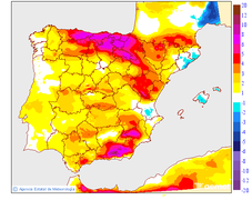 Variaci� de les temperatures m�ximes respecte al dia anterior