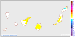Maximum temperatures variation regarding the day before