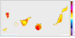 Variaci� de les temperatures m�nimes respecte al dia anterior