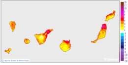 Variaci� de les temperatures m�ximes respecte al dia anterior
