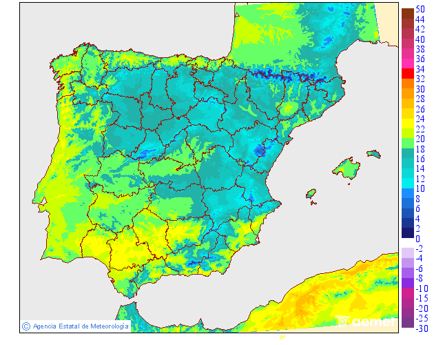 Temperaturas m�ximas