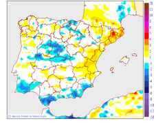 Variaci� de les temperatures m�nimes respecte al dia anterior