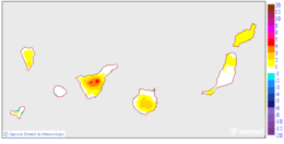 Variaci� de les temperatures m�nimes respecte al dia anterior