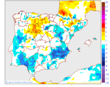 Variaci� de les temperatures m�nimes respecte al dia anterior