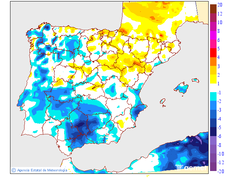 Variation des temp�ratures minimales par rapport au jour pr�c�dent