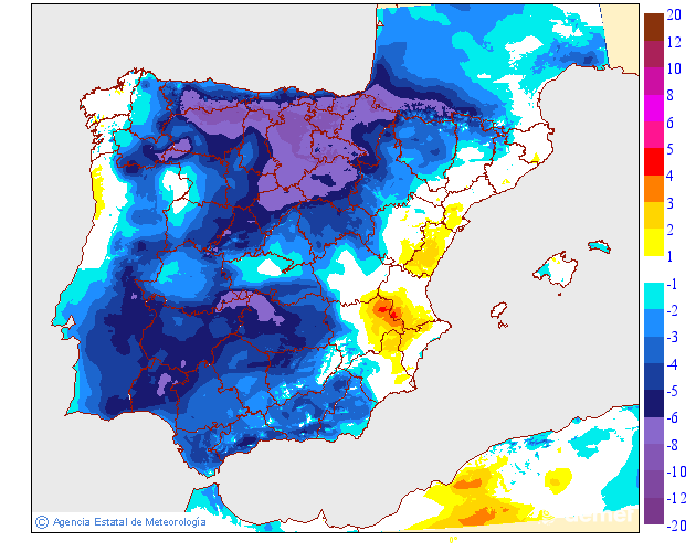 Variation des temp�ratures maximales par rapport au jour pr�c�dent