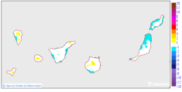 Variaci�n de las temperaturas m�ximas respecto al d�a anterior