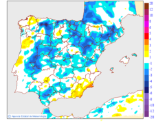 Variaci�n das temperaturas m�nimas respecto ao d�a anterior