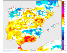 Tenperatura minimoen aldaketa aurreko egunarekiko