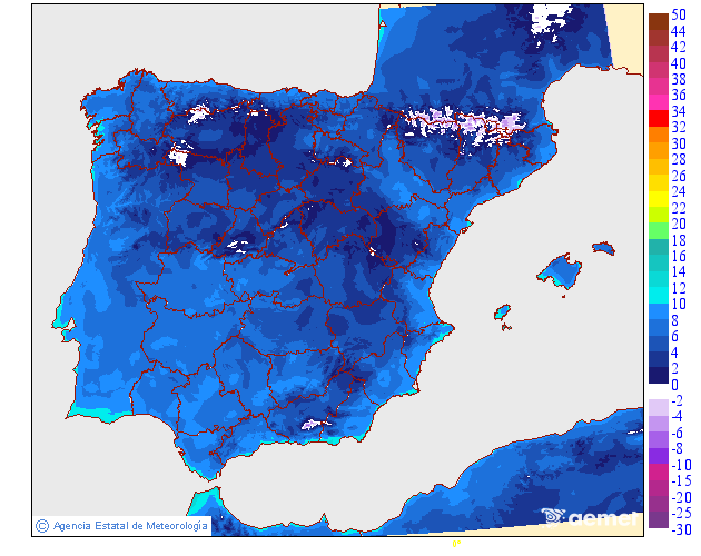 Minimum temperatures