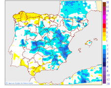 Variaci� de les temperatures m�nimes respecte al dia anterior