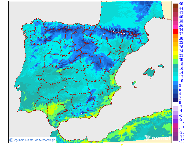 Maximum temperatures