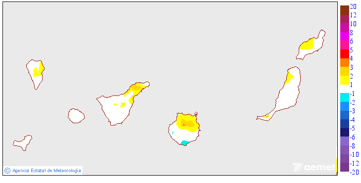 Variation des temp�ratures maximales par rapport au jour pr�c�dent