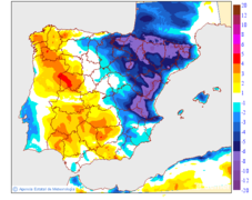 Variaci�n de las temperaturas m�ximas respecto al d�a anterior