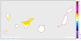 Variaci�n das temperaturas m�nimas respecto ao d�a anterior