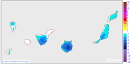 Variaci�n de las temperaturas m�ximas respecto al d�a anterior